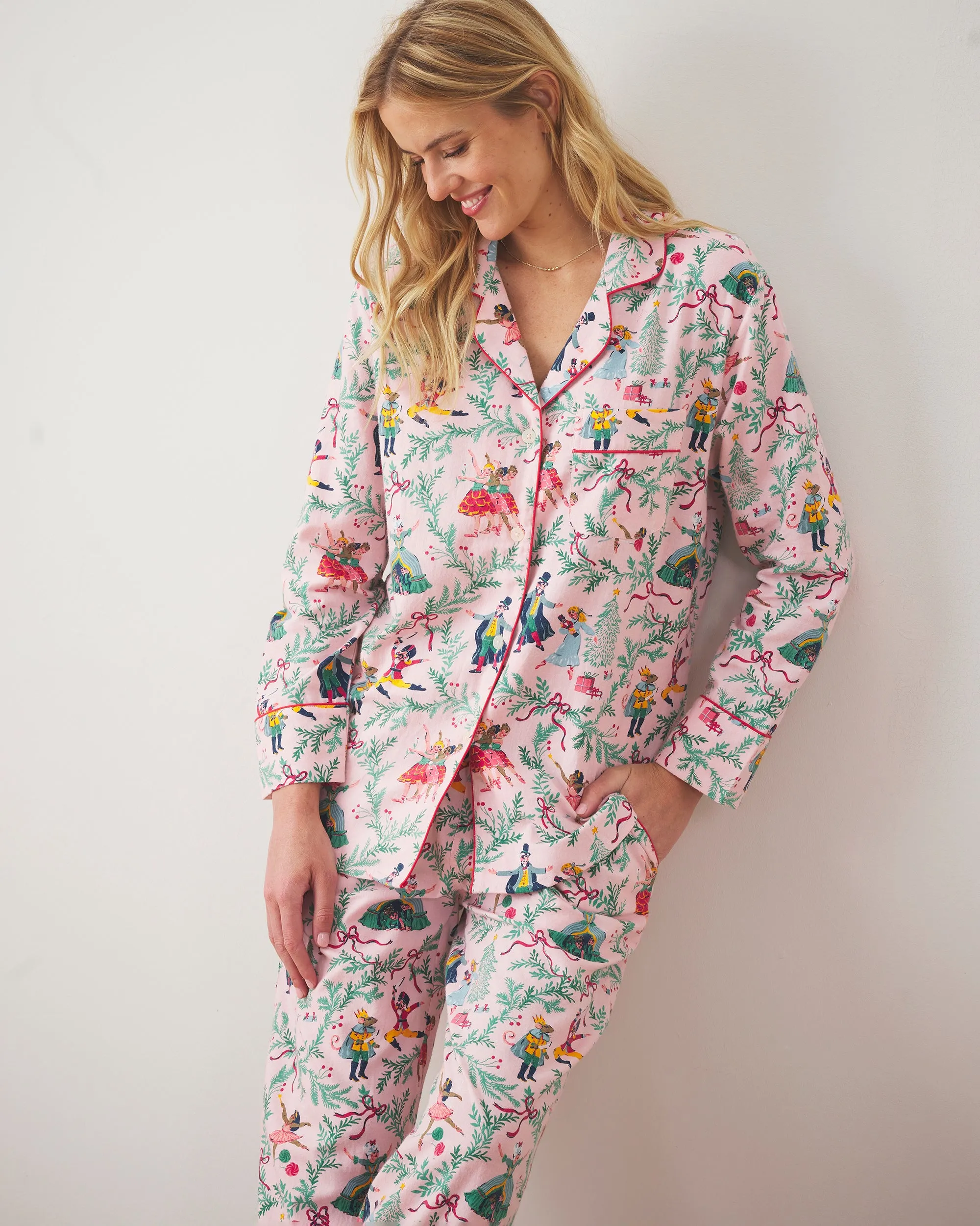 Nutcracker Dreams - Petite Long PJ Set - Ballet Pink