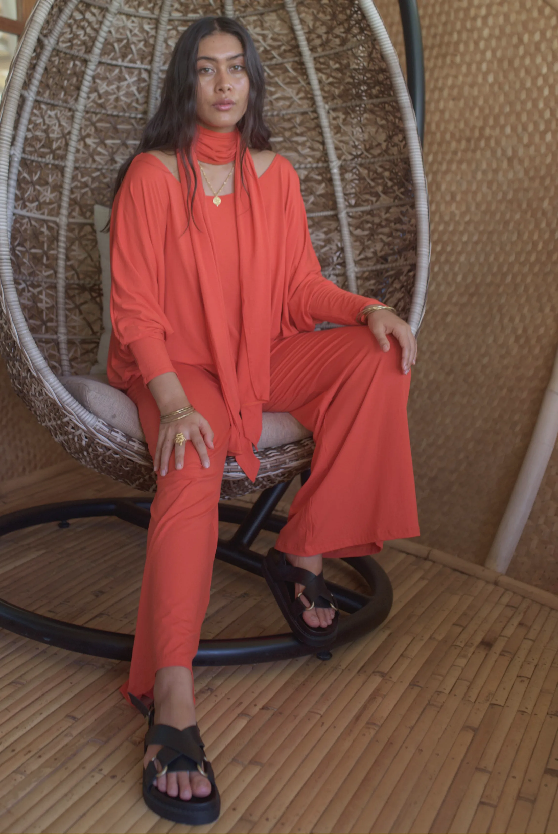 PALAZZO PANTS SPICY ORANGE