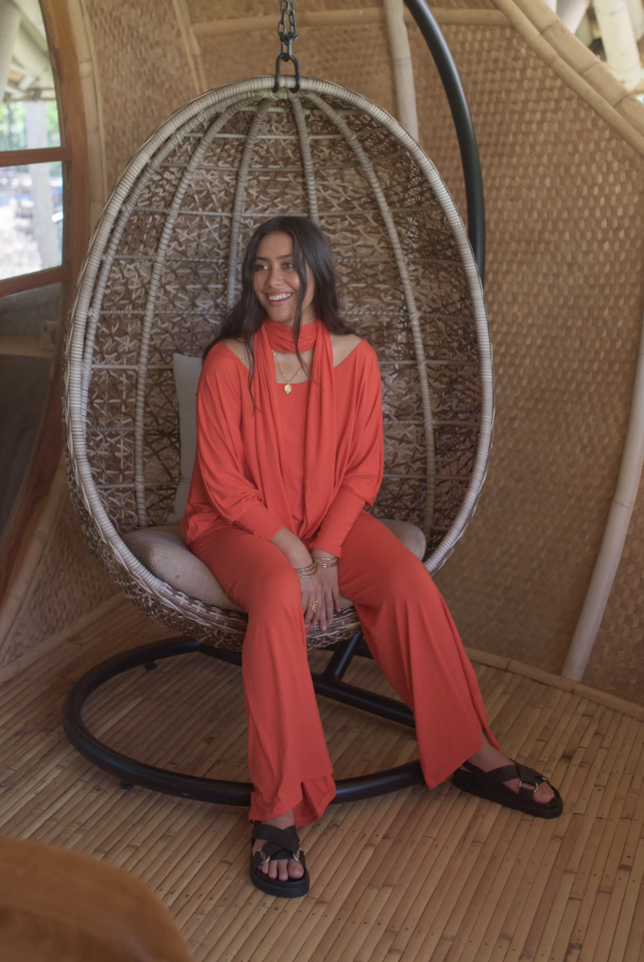 PALAZZO PANTS SPICY ORANGE