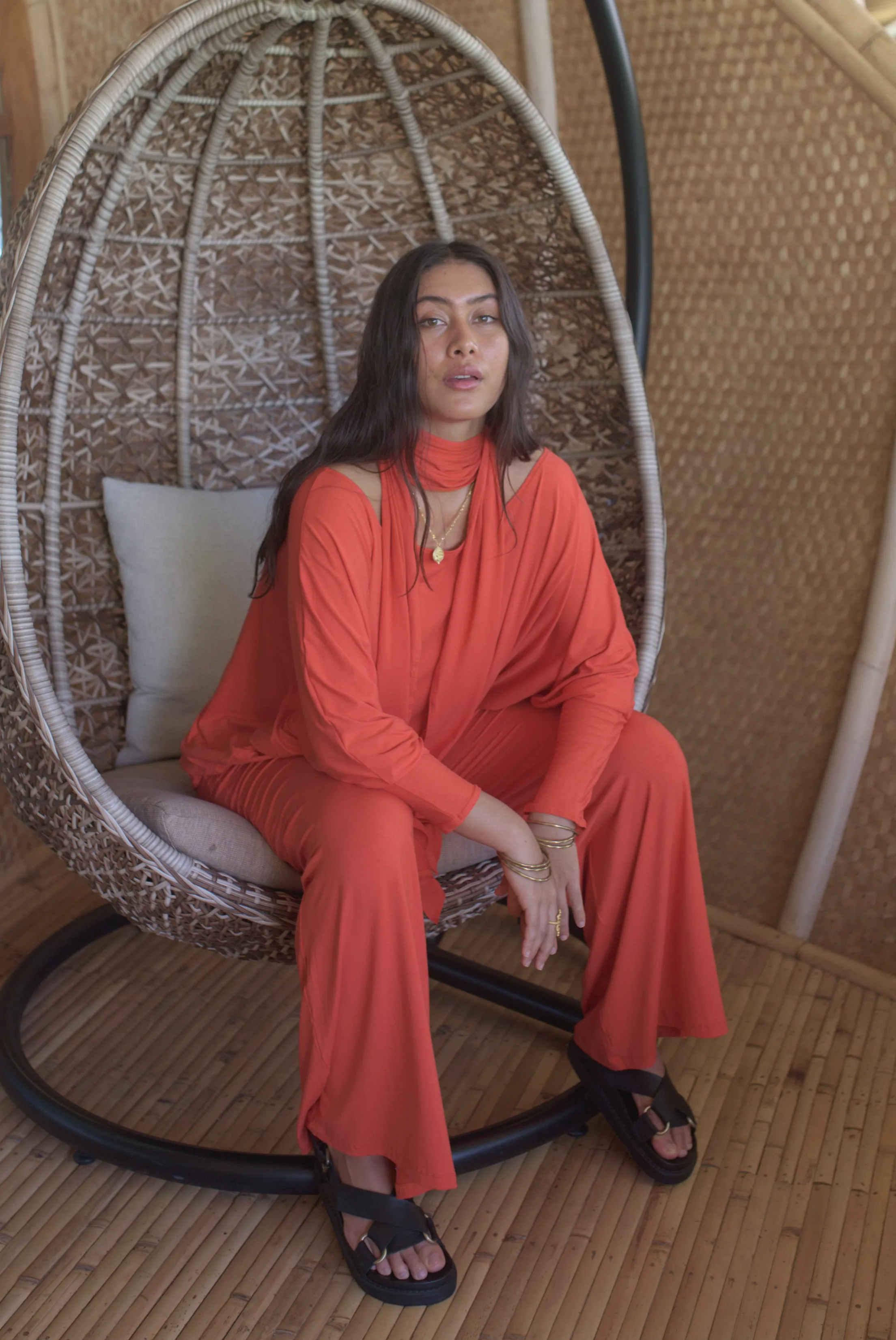 PALAZZO PANTS SPICY ORANGE