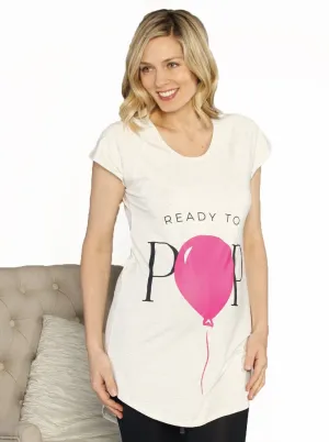 Ready To POP Slogan Night Dress