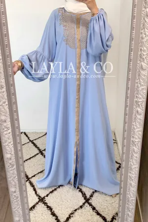 Robe broderie manches bouffantes