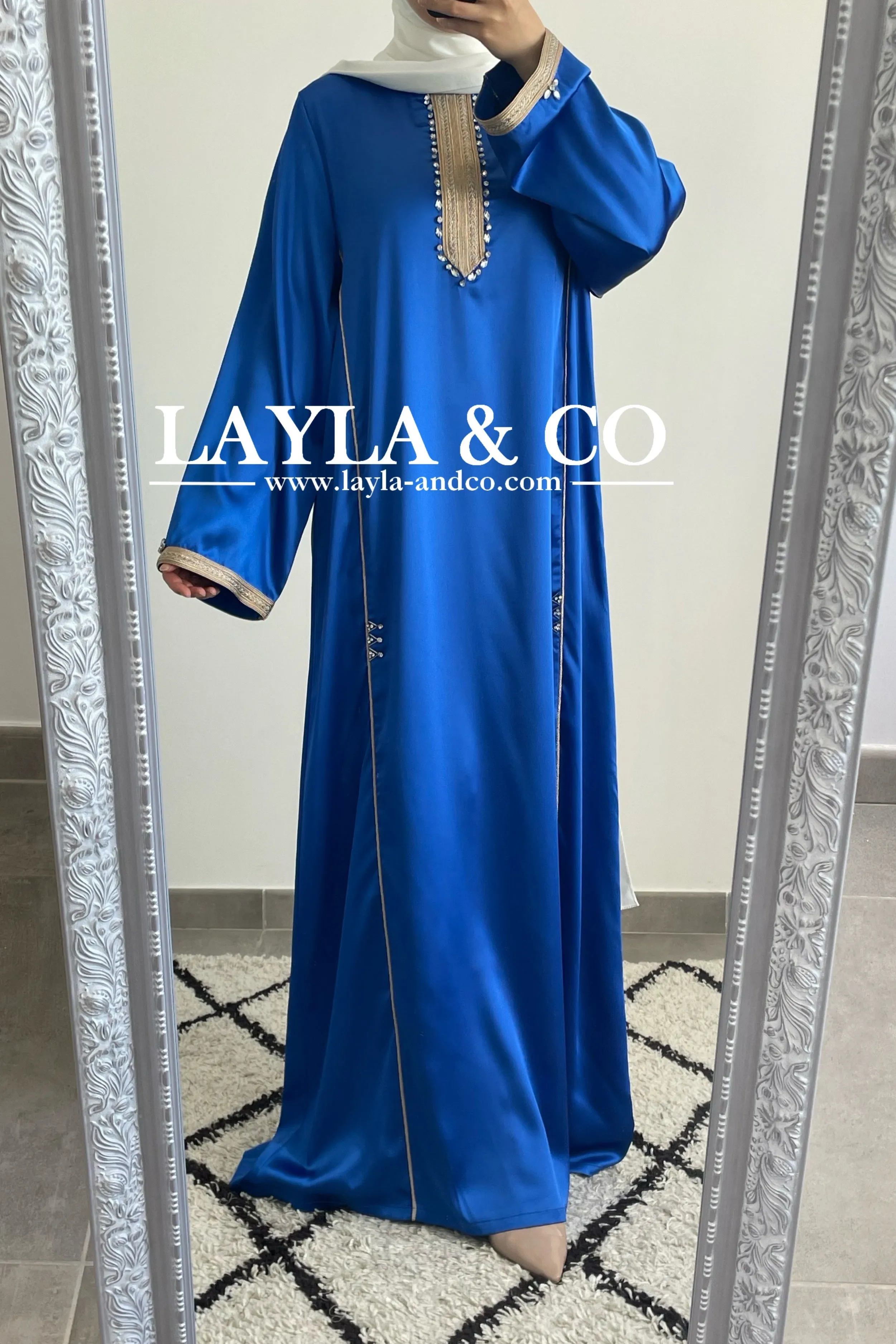 Robe caftan satiné
