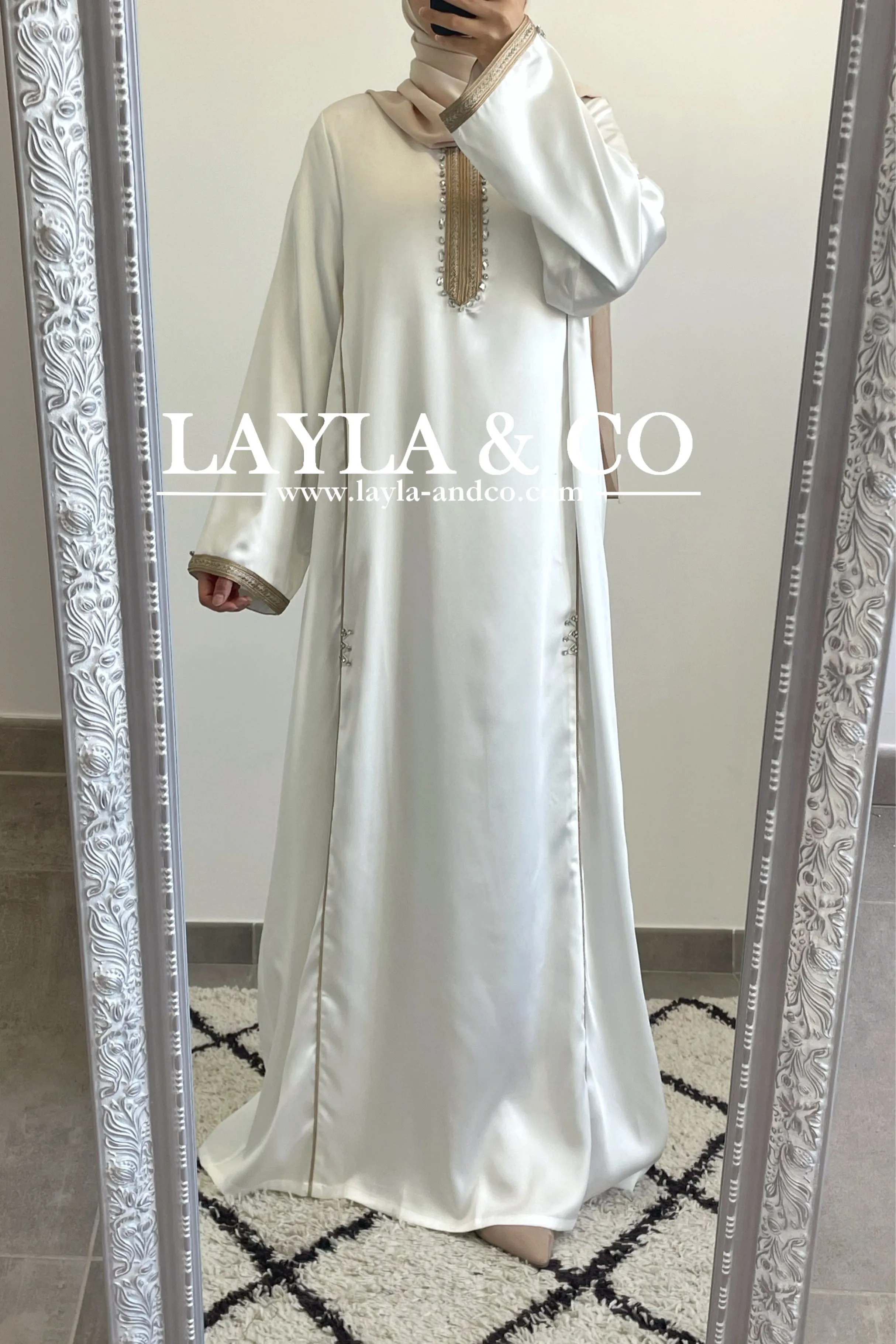 Robe caftan satiné