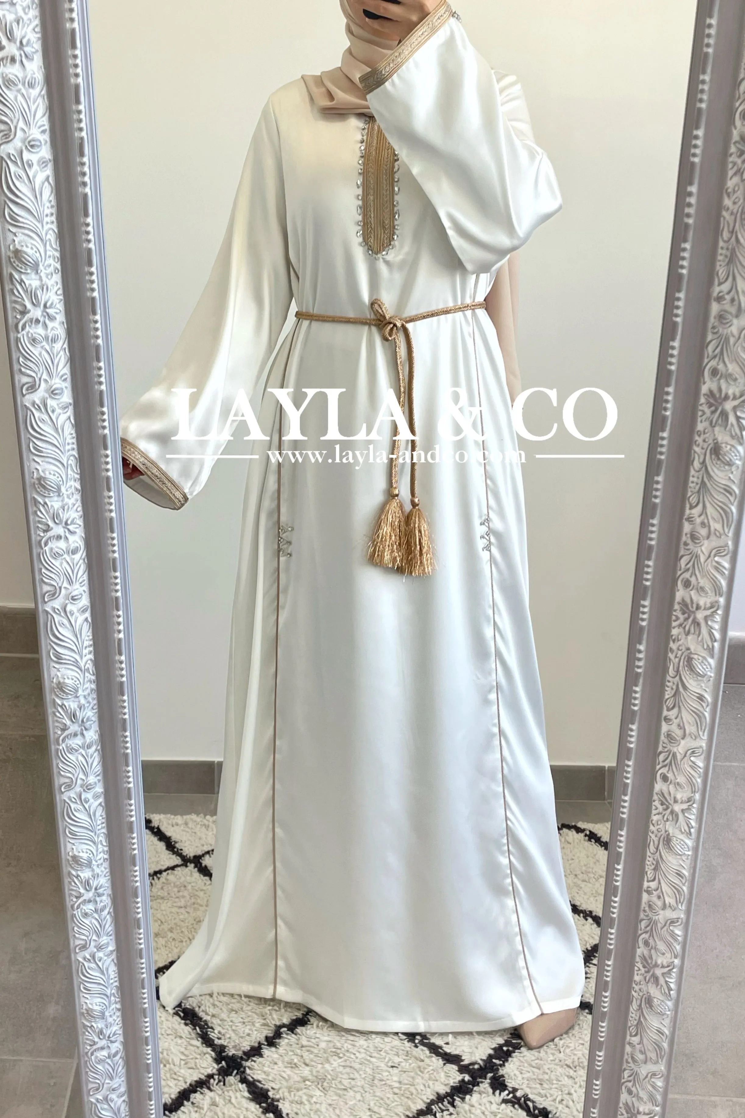 Robe caftan satiné