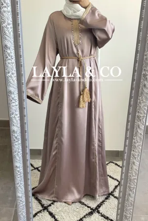Robe caftan satiné
