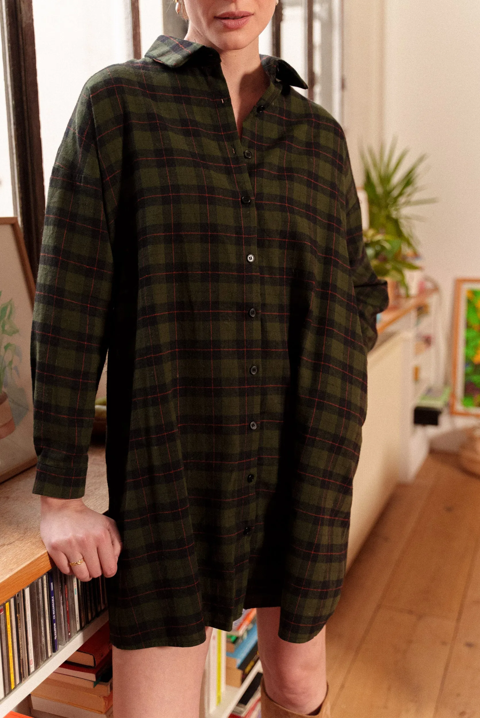 Robe chemise à carreaux Eirlys