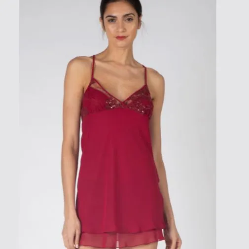 Rya Collection Charming Chemise in Sangria 261