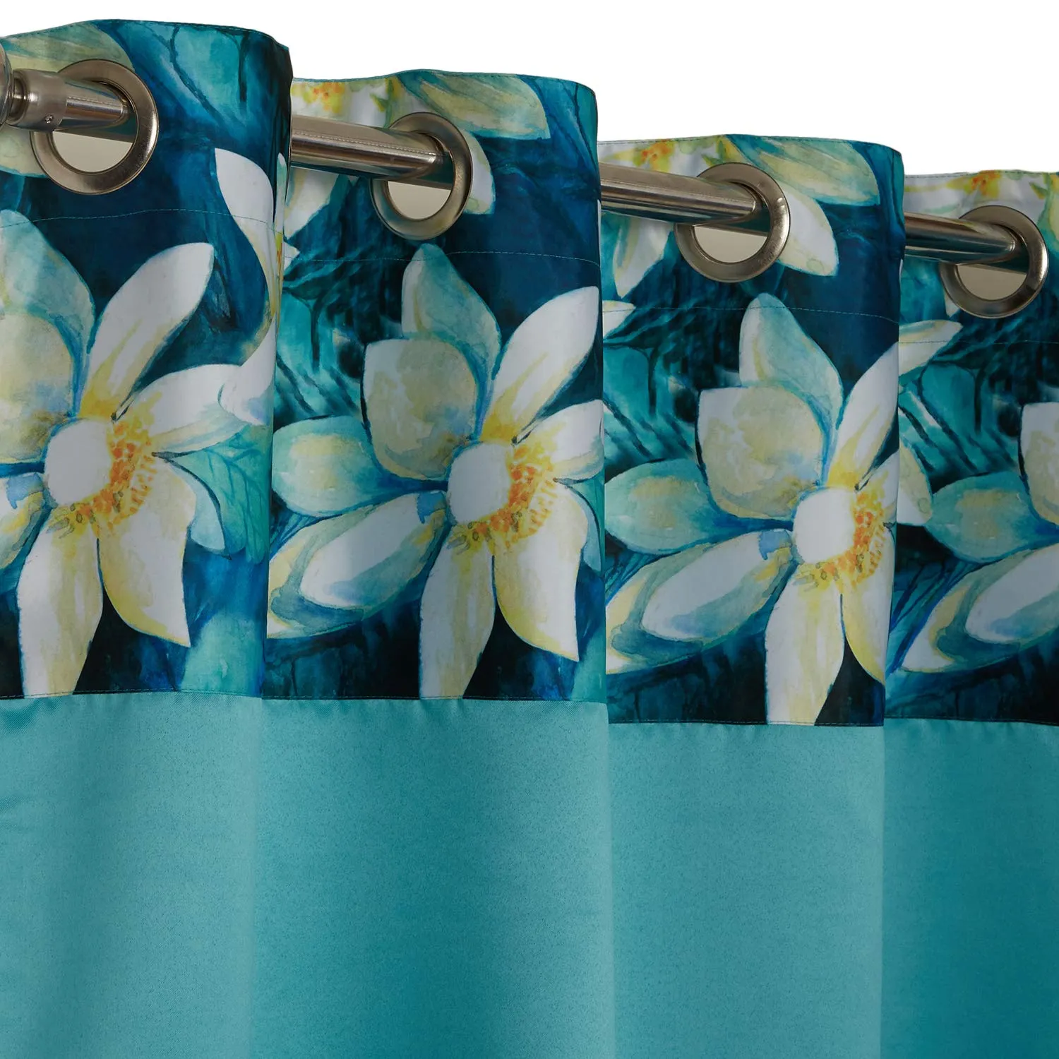 Swayam Blackout Window Curtain Set 2 for Bedroom, Guest Room - Thermal Insulator, Comes with Readymade Eyelets, Triple Layer Weave (5Ft) Noise Dampener, Machine Washable - Blue