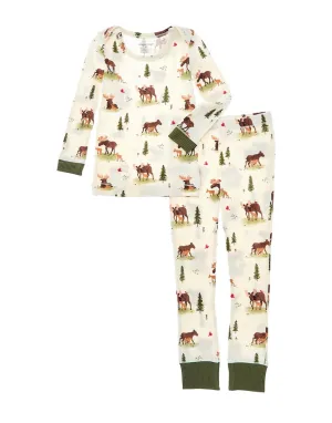 Thermal Pajama Set Moose
