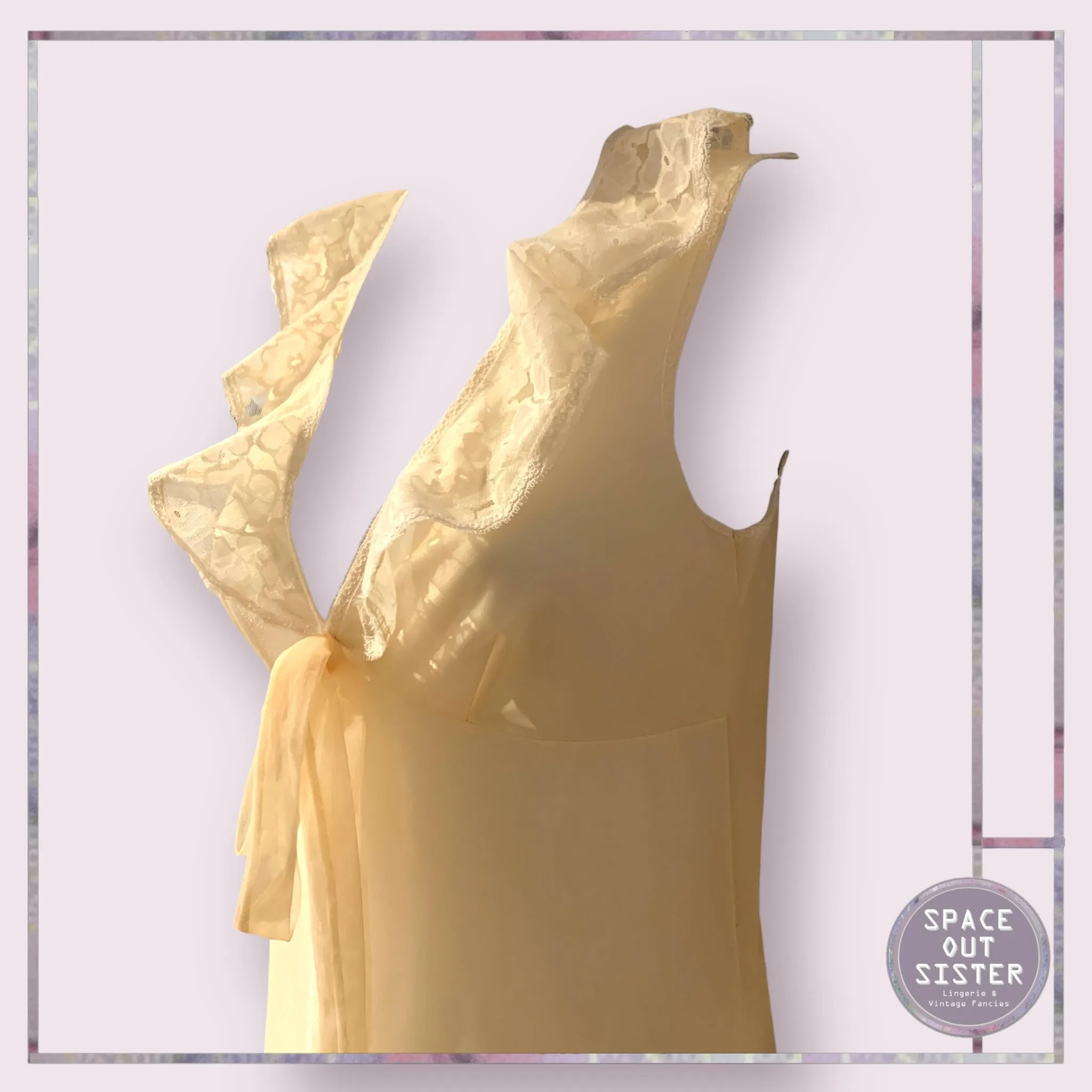 Vintage Ruffle V Neck Nightdress