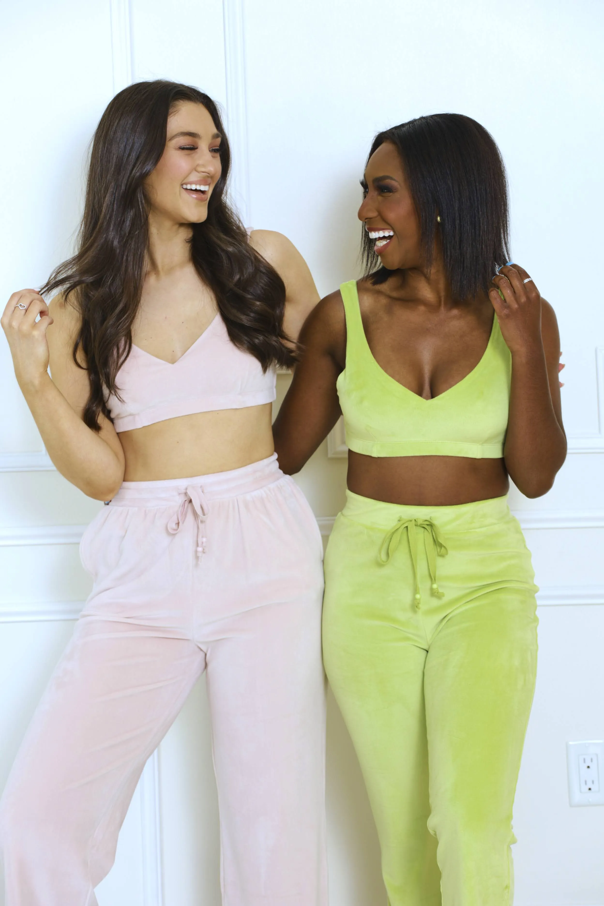 Wanna Chill? Velour Sweatpants - Algae