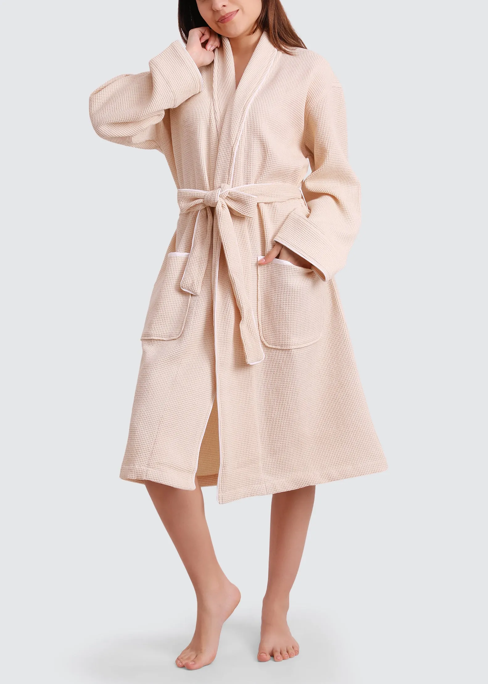 Women's Organic Waffle Spa Bathrobe (3 Colors)