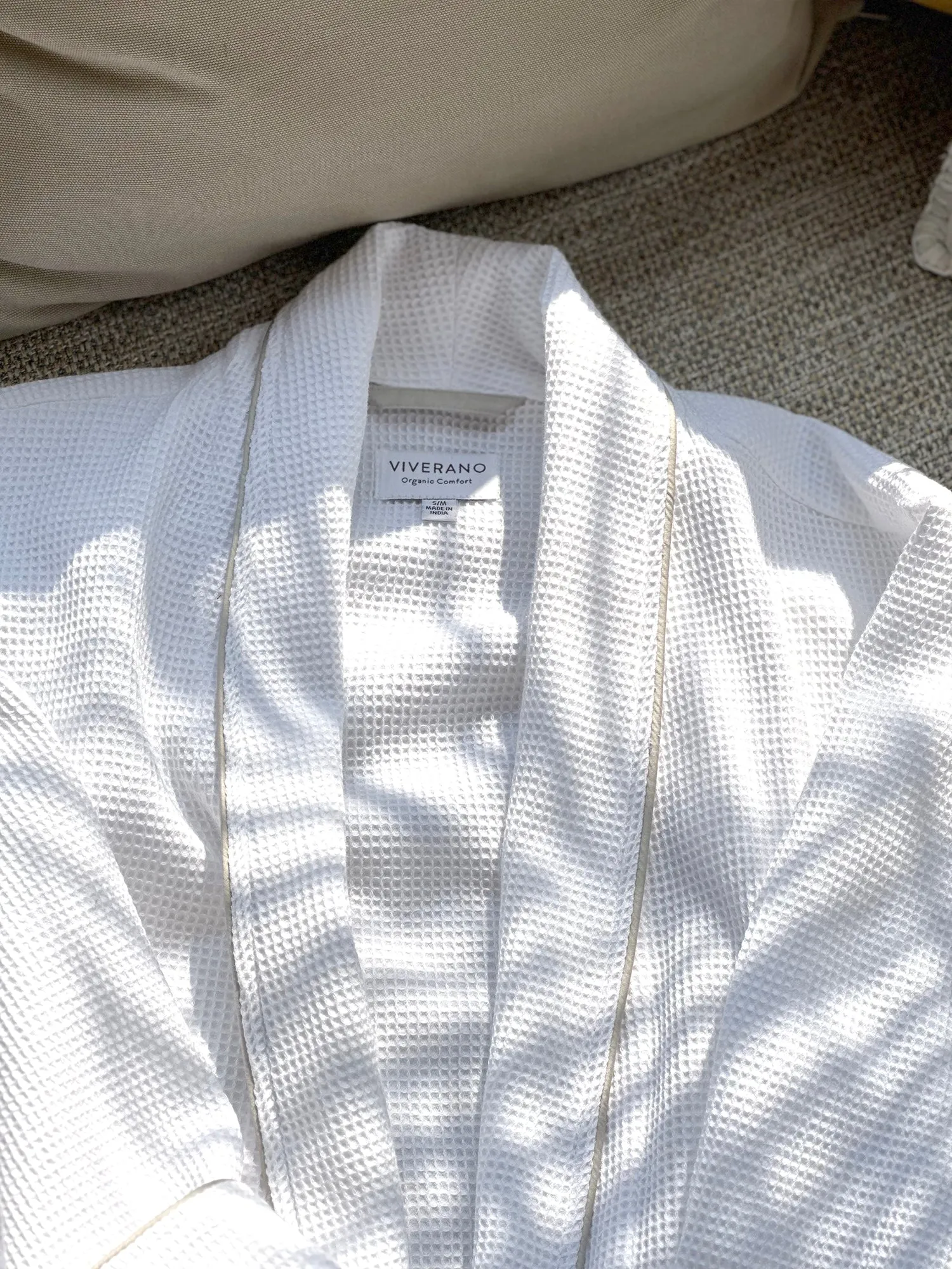 Women's Organic Waffle Spa Bathrobe (3 Colors)