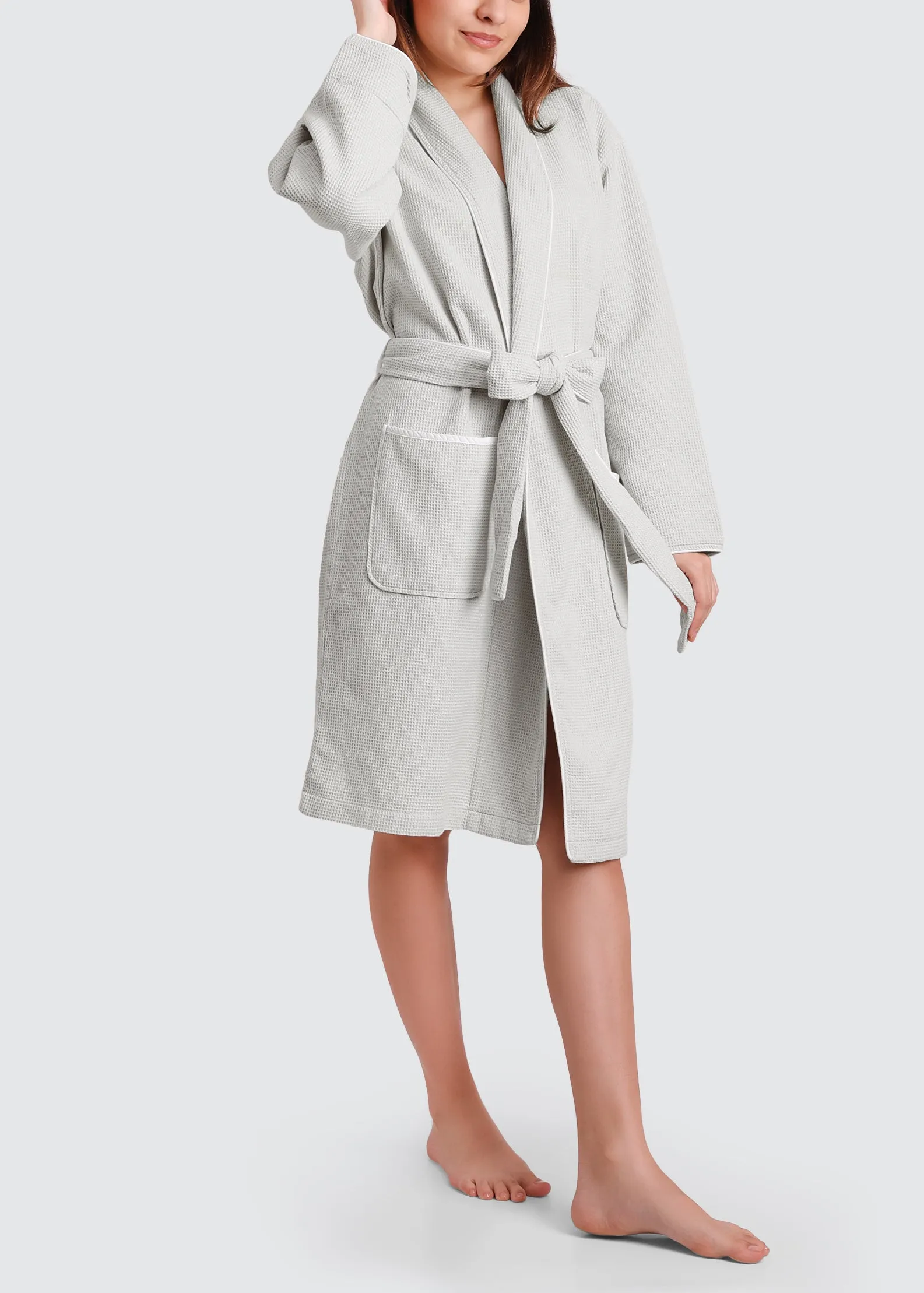 Women's Organic Waffle Spa Bathrobe (3 Colors)