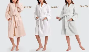 Women's Organic Waffle Spa Bathrobe (3 Colors)