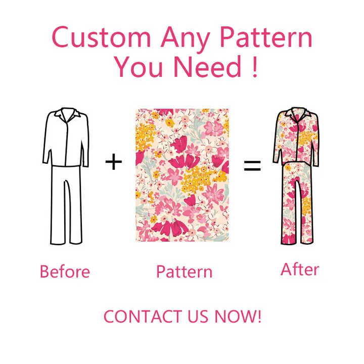 Women's Printed Satin Sleepwear Set 2 Piece Pajama Set Sleepwear Pajama Set